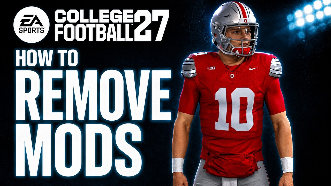 Как удалить моды в College Football 27