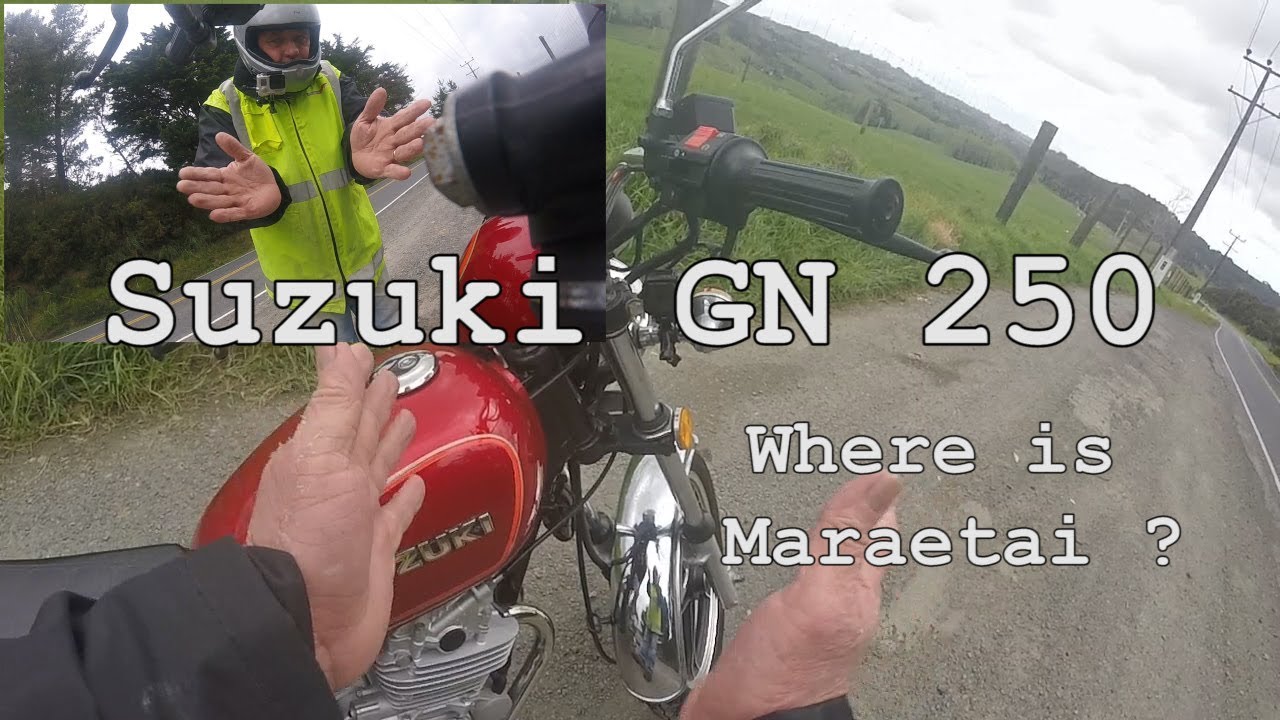 Suzuki GN 250.  Where's Maraetai ? Part one. Twilight Road.