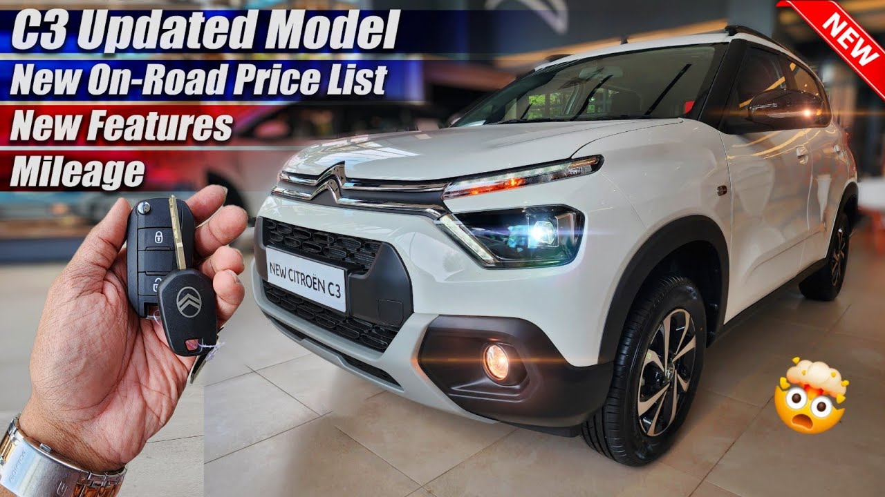 2024 Citroen C3 Updated Model, What's New? New On Road Price List, Mileage, Specs