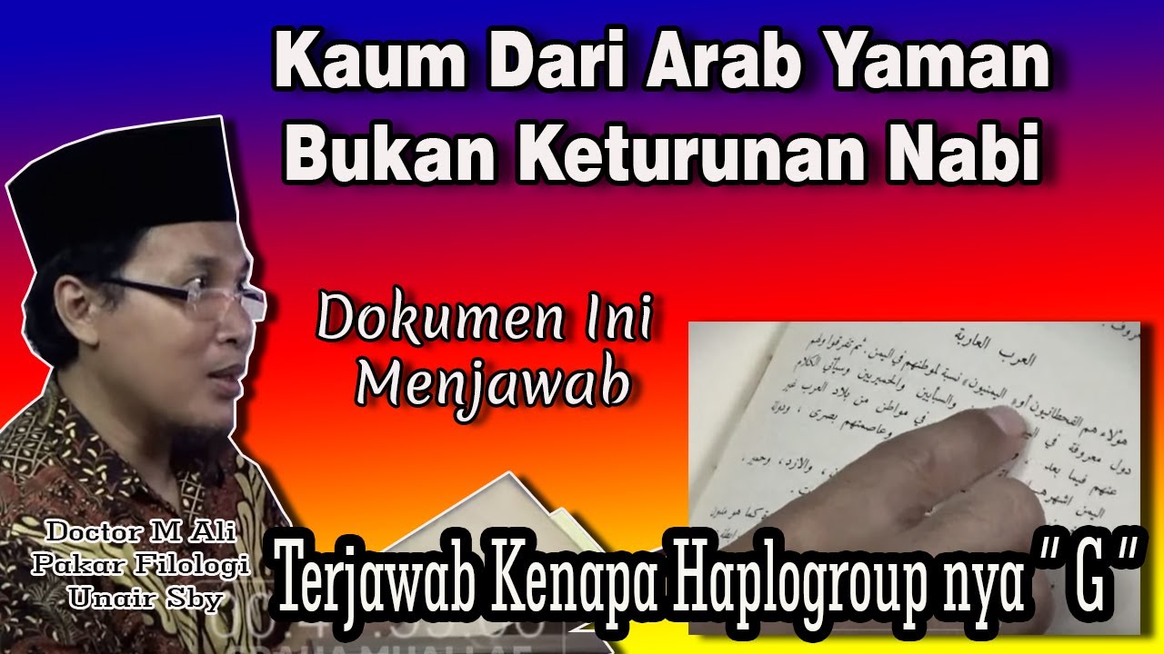 Kaum Yaman & Hadramaut Bukan Keturunan Nabi . Dokumen Ini Yang Menjawab . Ust Menachem Ali