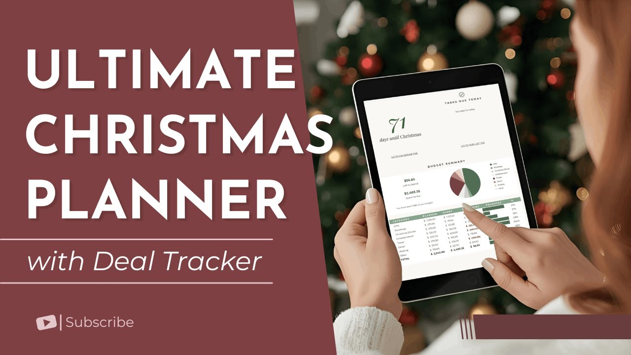 The Ultimate Christmas Planner Spreadsheet | Google Sheets Holiday Budget & Gift Tracker Walkthrough