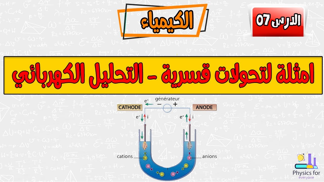 امثلة لتحولات قسرية - التحليل الكهربائي