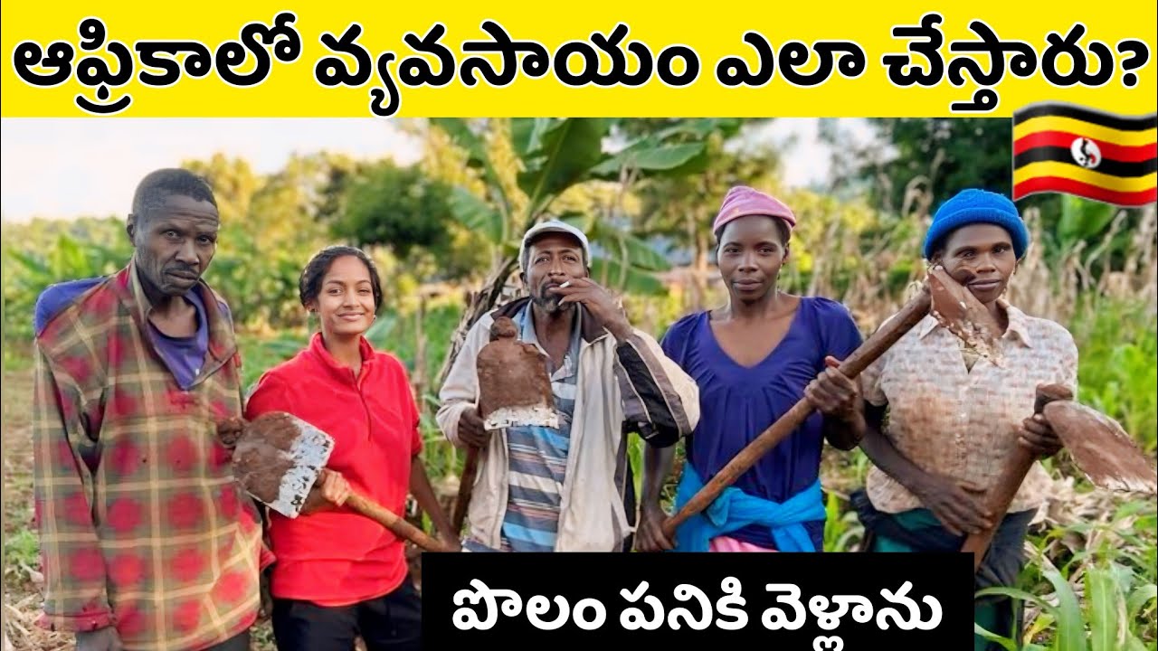 ఆఫ్రికాలో పొలం పనికి వెళ్లాను | UGANDA VILLAGE | FARMING IN AFRICA | TELUGU GIRL IN AFRICA 🇺🇬