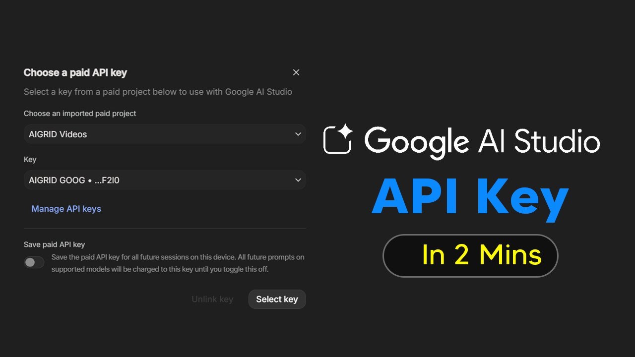 Как настроить ключ API Google AI Studio &mdash; руководство по ключу API Google Studio