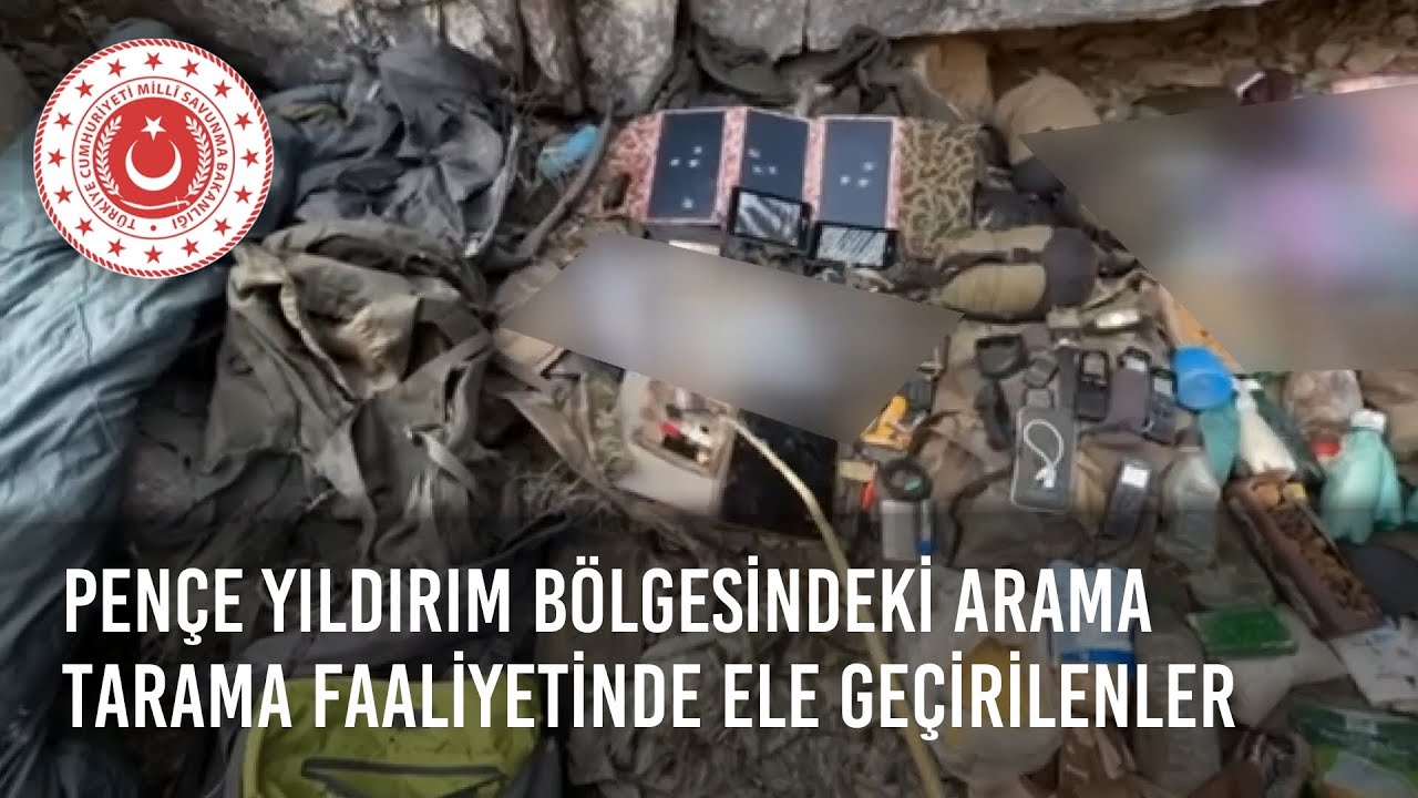 Pençe Yıldırım Bölgesindeki Arama Tarama Faaliyetinde Ele Geçirilen Malzeme