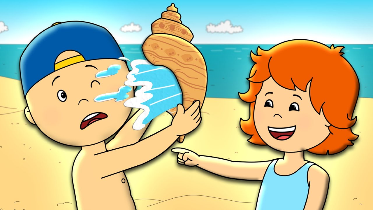 カイユー | ビーチでの一日 | 面白い漫画 | キッズ漫画 | ケイルー | Caillou