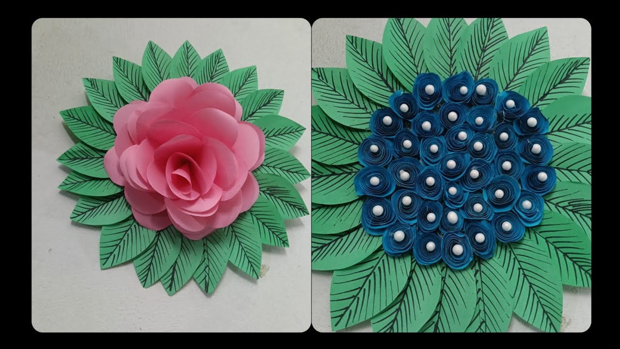 2 beautiful flower 🌼🌼🌼 wall hanging #diy #craft #youtubevideo