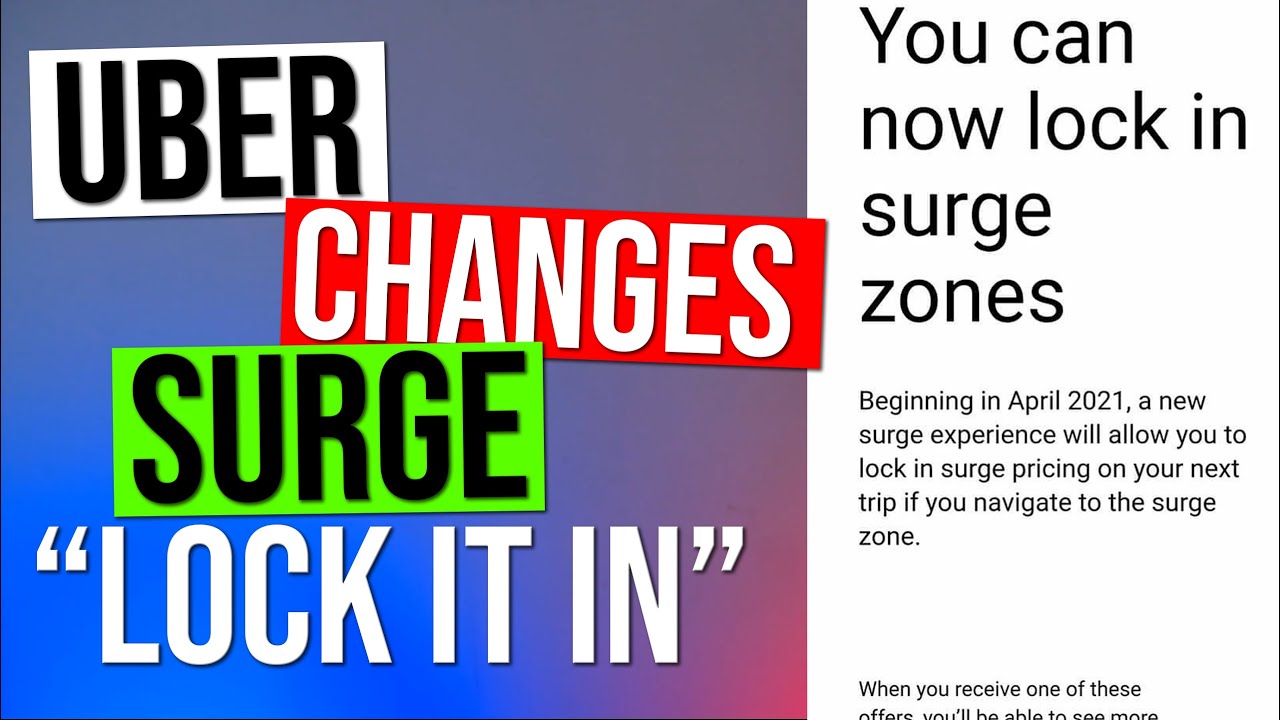 Uber Changing Surge With Locking In Surge Rate