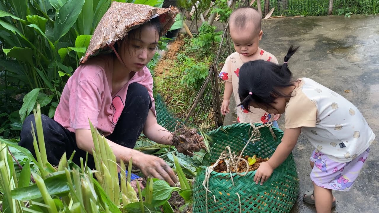 Ngoan works hard, trying to do everything to prepare to take her child to school.