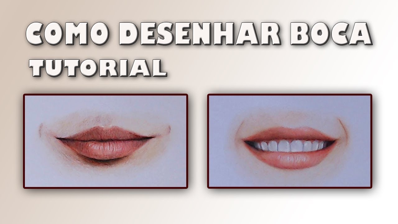 Como desenhar boca realista com lápis de cor / How to draw realistic mouth - Tutorial