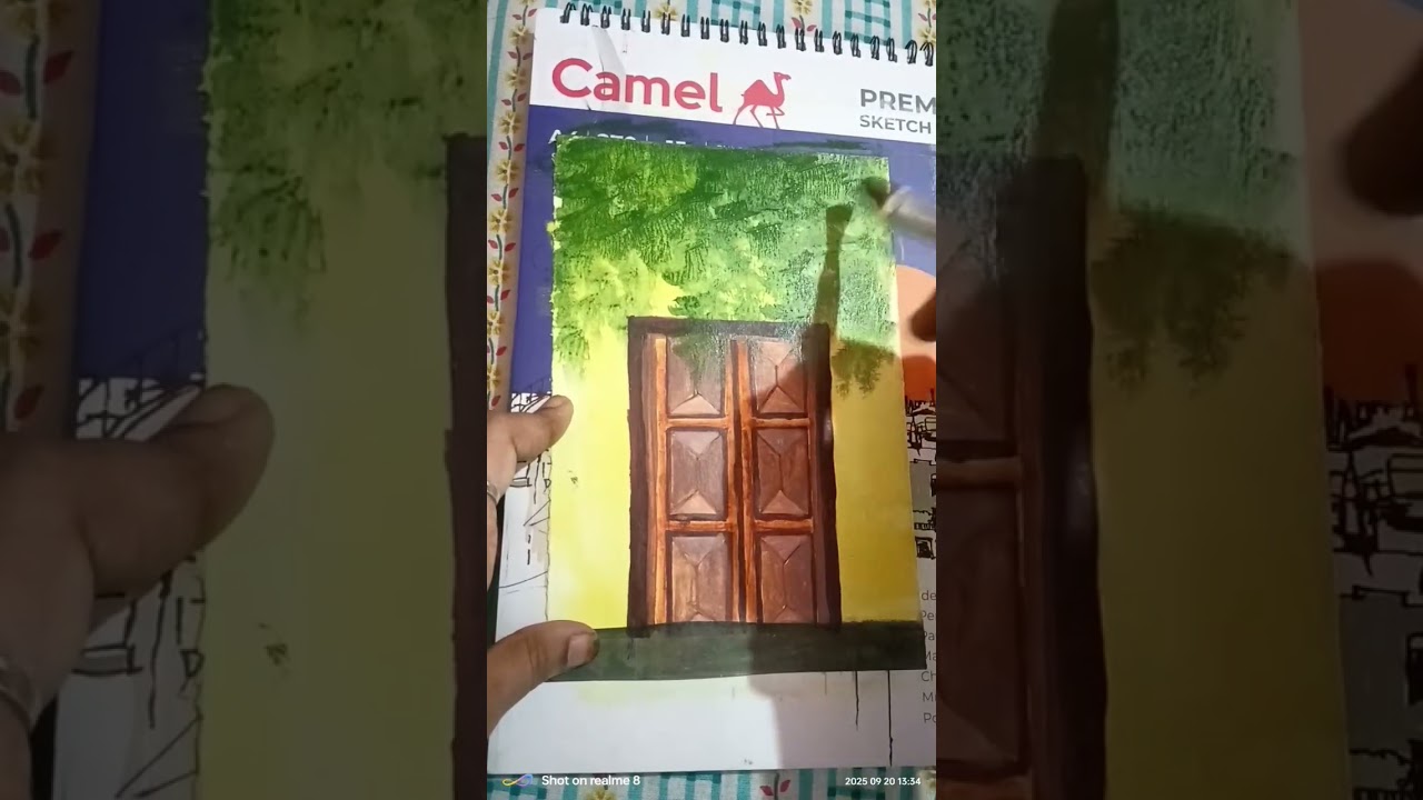 beautiful door and flowers branch 