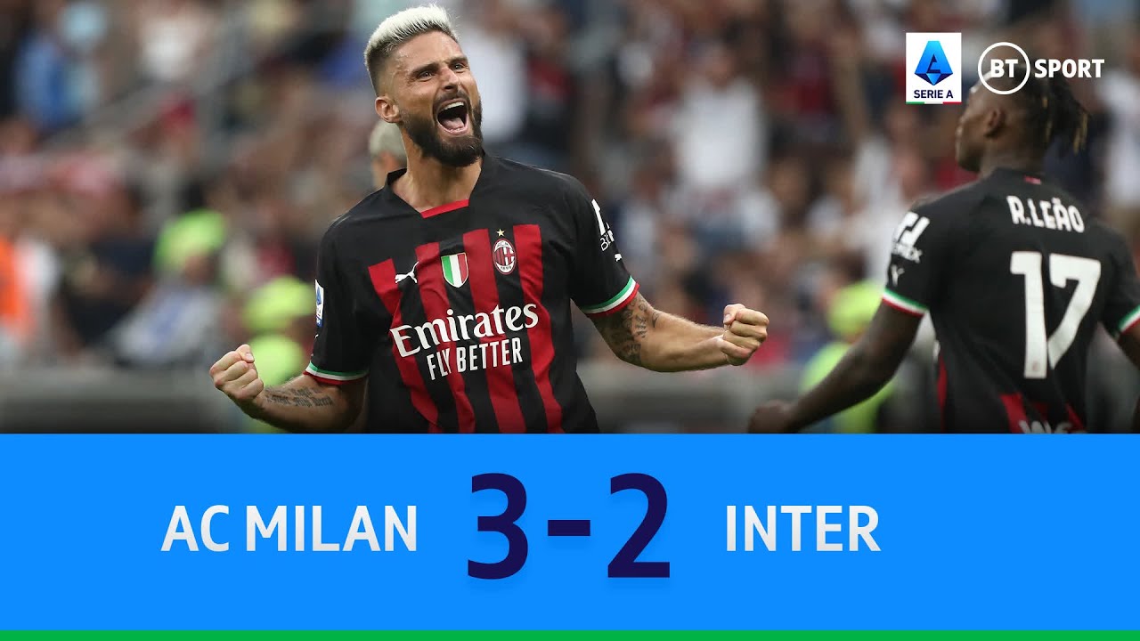AC Milan v Inter (3-2) | Giroud And Leão Combine To Propel Rossoneri To Victory | Serie A Highlights