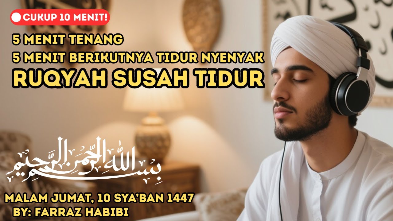Ruqyah Susah Tidur! Dengarkan Dzikir dan Doa AYAT KURSI Merdu Pengantar Malam Penuh Keberkahan