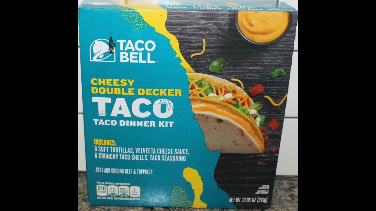 Taco Bell Cheesy Double Decker Taco - Taco Dinner Kit Review