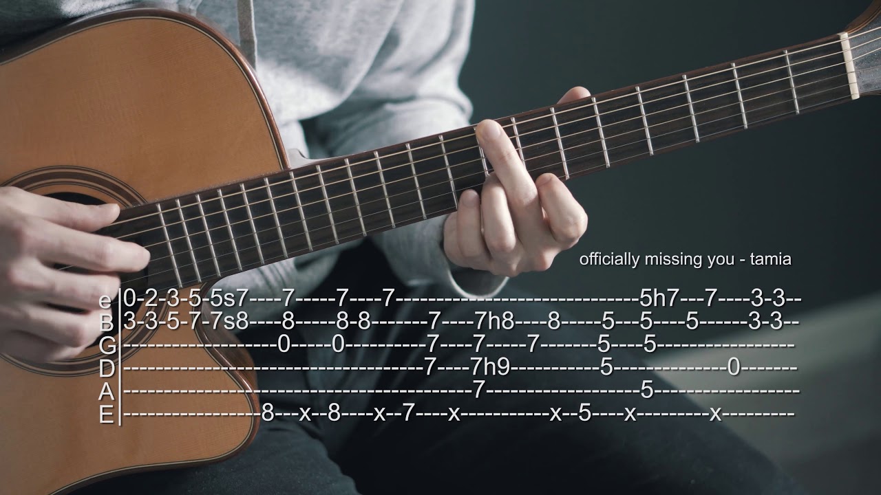 How to Play Officially Missing You - Tamia (Sam Kim Cover) - Guitar Tabs