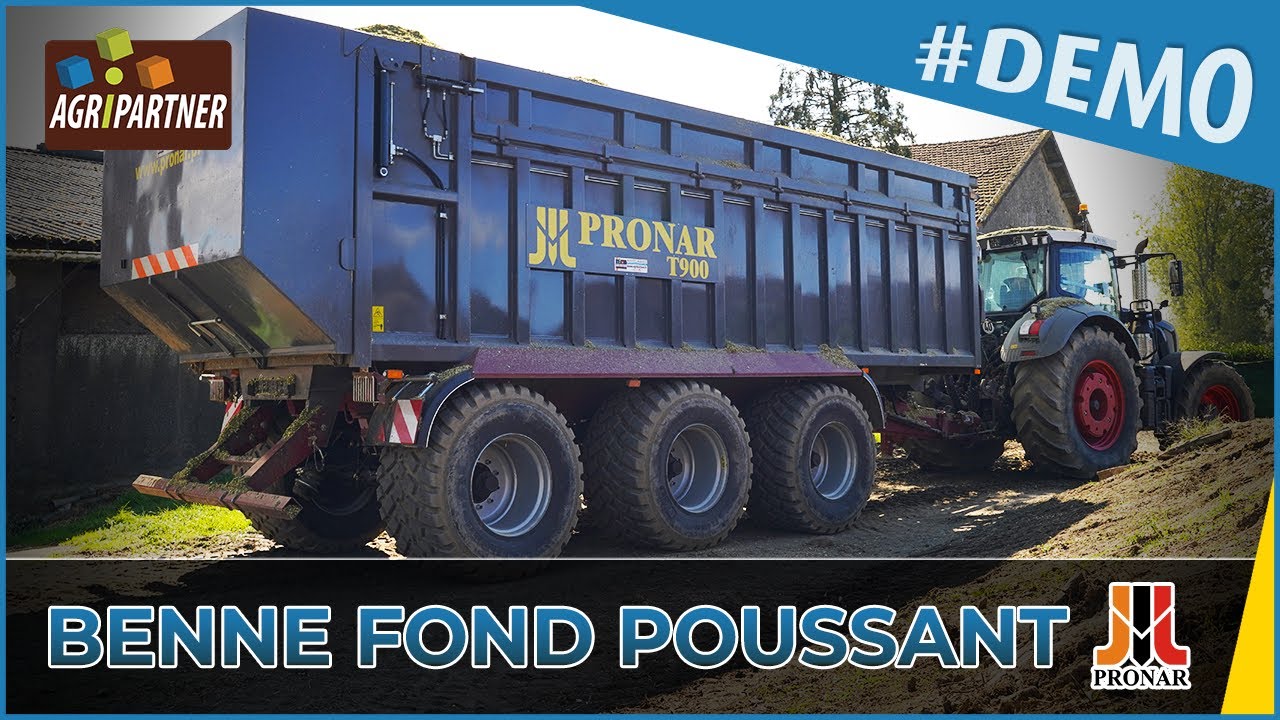 [DEMO] Ensilage 2021 : benne à fond poussant PRONAR T900 + Fendt 936 Vario Black Edition