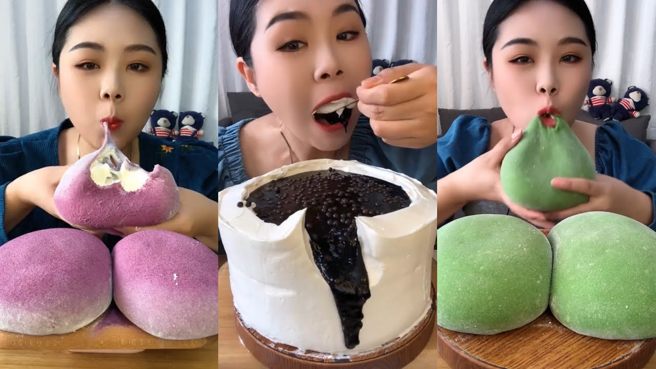 Dessert Mukbang | ASMR BİG MOCHİS + CHOCOLATE CAKES | Eating Sounds  