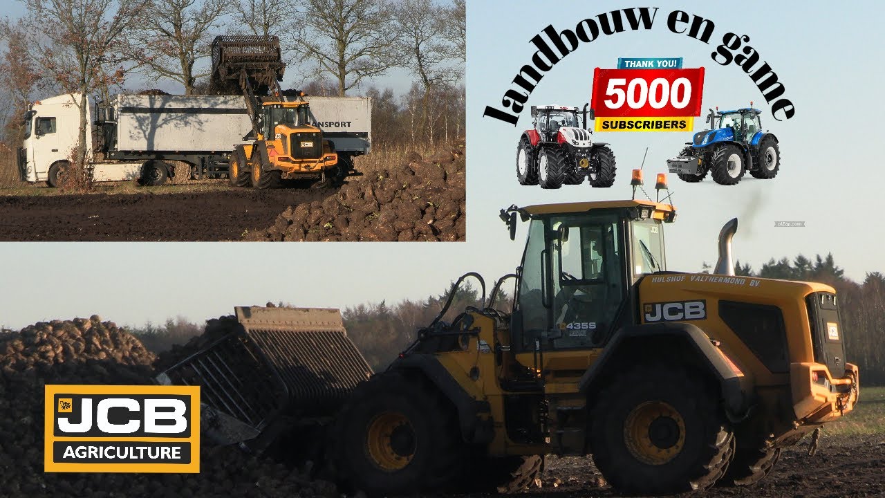bieten laden met jcb 435s Loonbedrijf Hulshof Valthermond BV  #oostgroningen