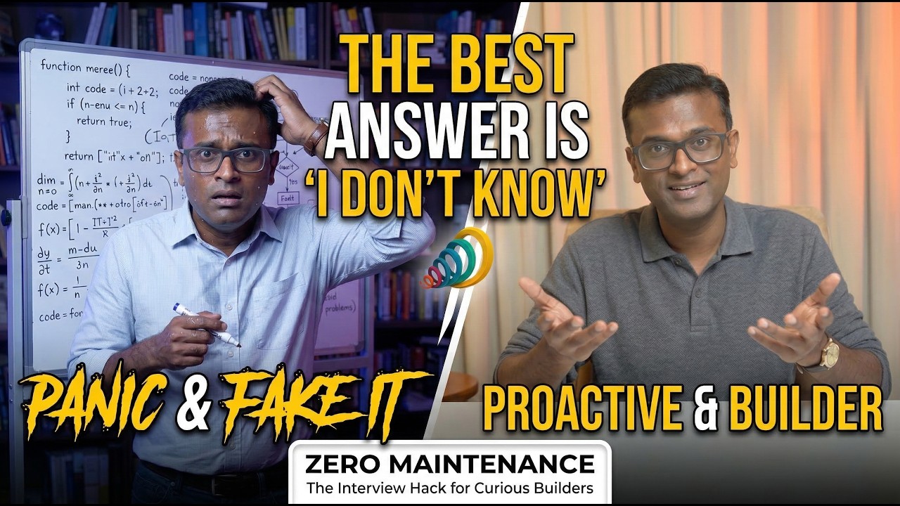 The I do not know advantage - Zero Maintenance Engineers
