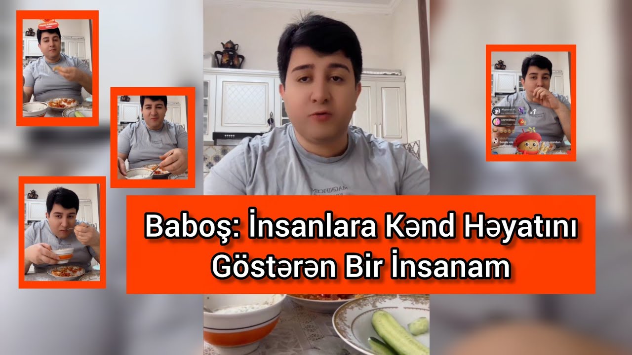 BABOŞ POMİDOR YUMUTA VƏ DOVĞA YEYİR