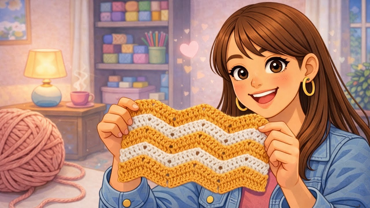 Cómo tejer este precioso PUNTO CHEVRON a crochet