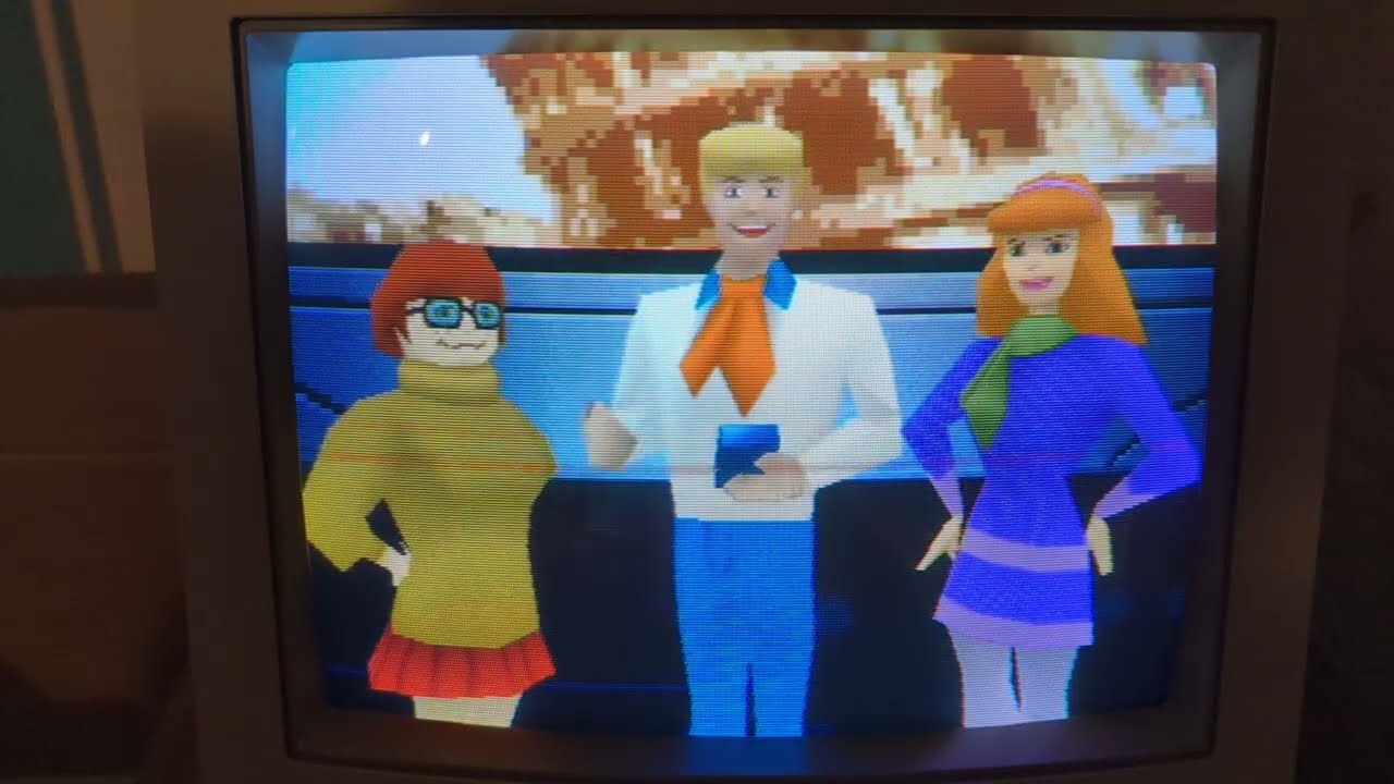 SCOOBY DOO & THE CYBER CHASE GAMEPLAY ON PLAYSTATION 1 PHILIPS CM8833 MONITOR PS1 RETRO