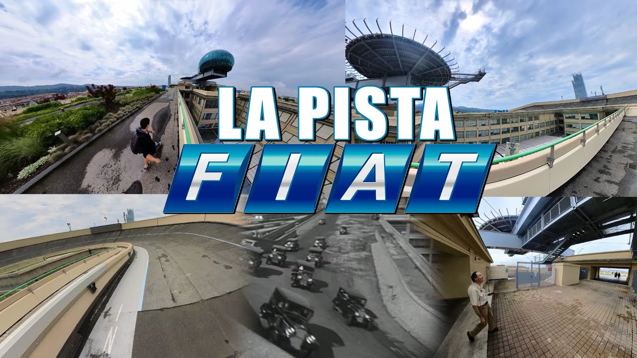 LA PISTA FIAT SOPRA IL TETTO DEL LINGOTTO! UNO DEI SIMBOLI STORICI DELL'AUTOMOBILISMO DI TORINO!