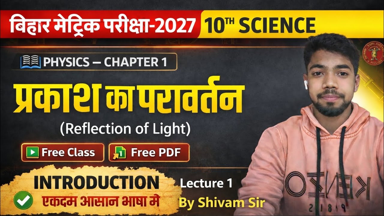 प्रकाश का परावर्तन | Reflection Of Light | Class 10 Physics Chapter 1 Bihar Board | 10th Physics 