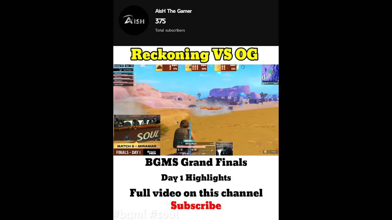 Reckoning VS OG VS Soul | BGMS Grand Finals Day 1 