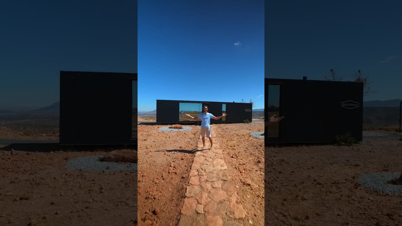 Epic Container Home in the middle of the desert 😎 #livingsmall #containerhome #marobrothers