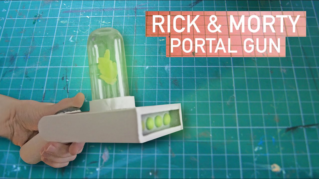 DIY Rick And Morty Portal Gun (Homemade, How To, Cardboard)