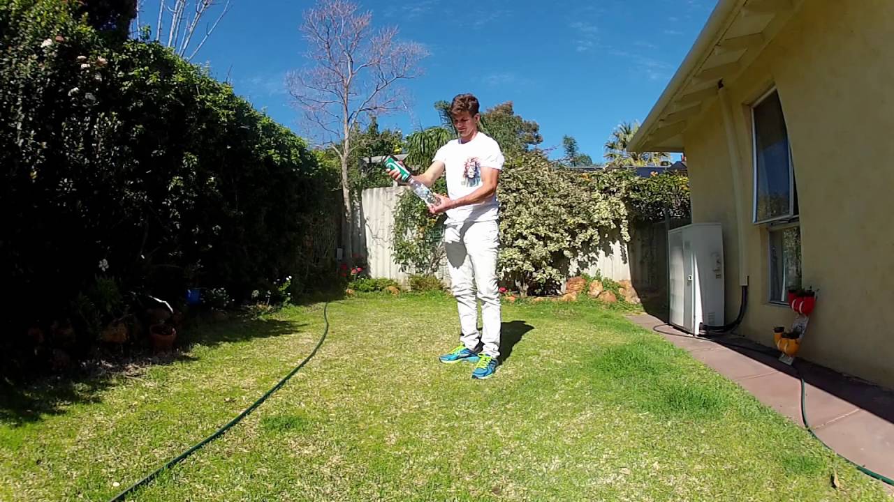 Butane ROCKET with a water bottle