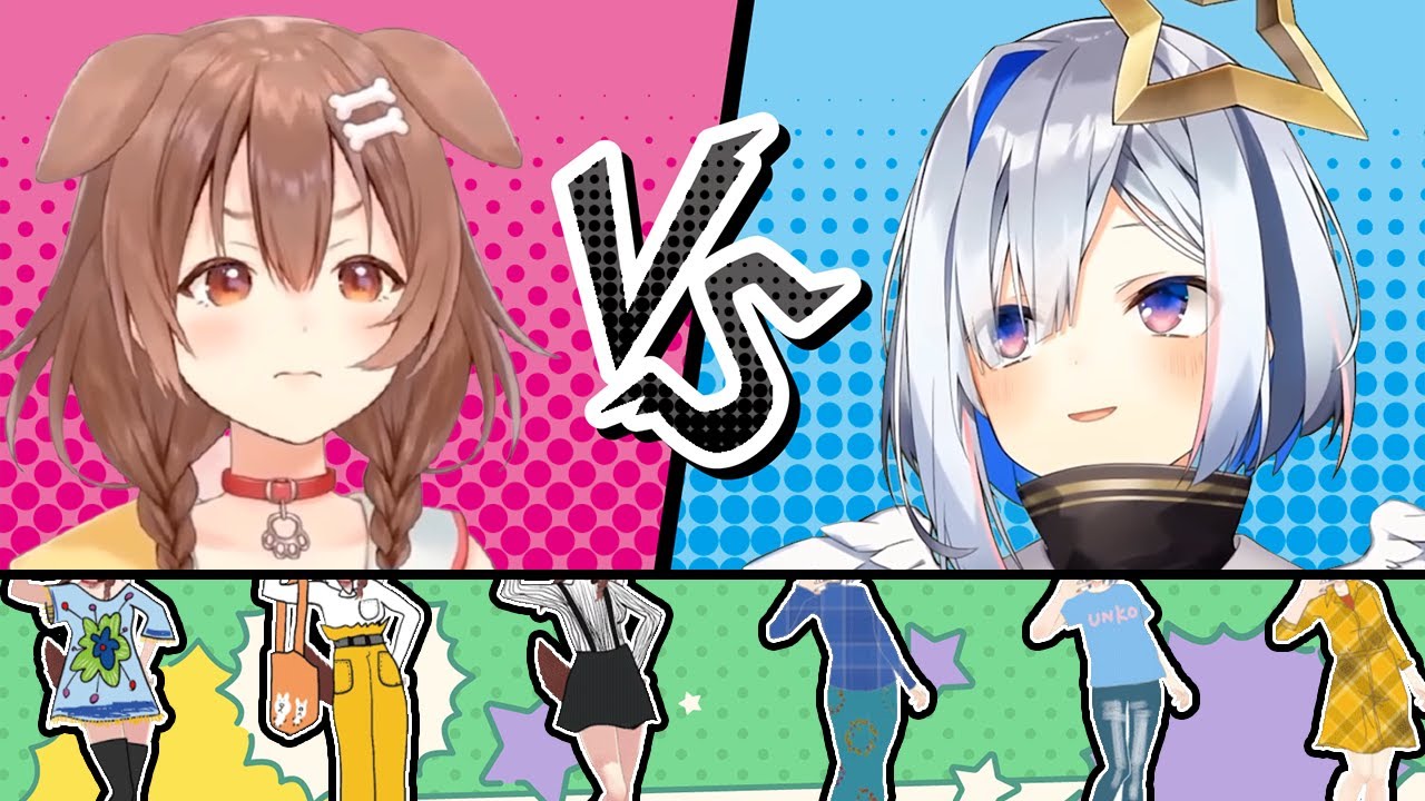 Korone vs Kanata. Summary of the hololive Fashion Battle. [hololive][EngSub]