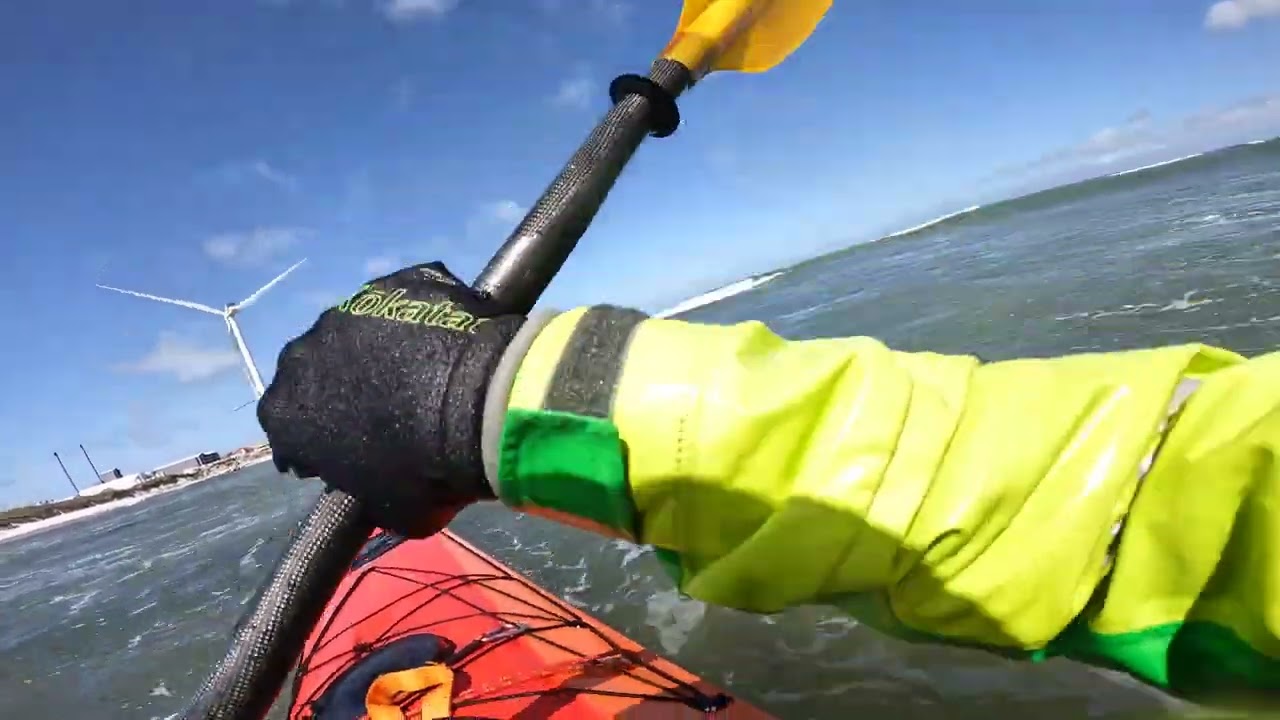 Play and surf at Cold Hawaii, Denmark, with Rebel Gnarly Dog sea kayak