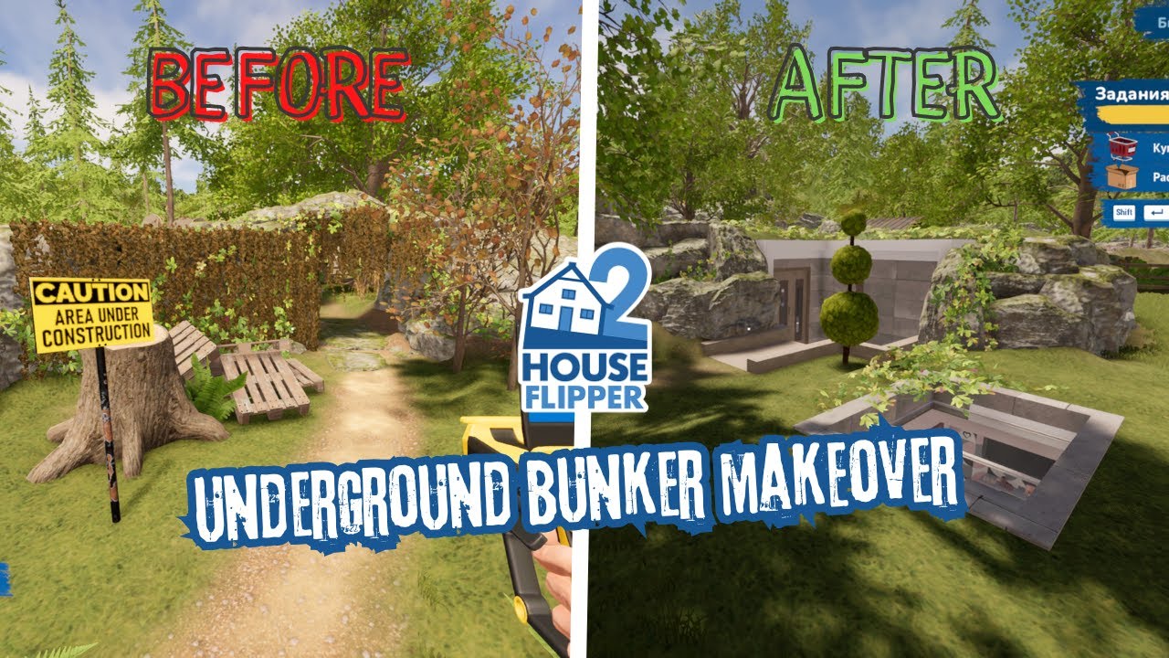 House Flipper 2 | Underground Bunker Makeover (Extreme Before & After) | No Commentary