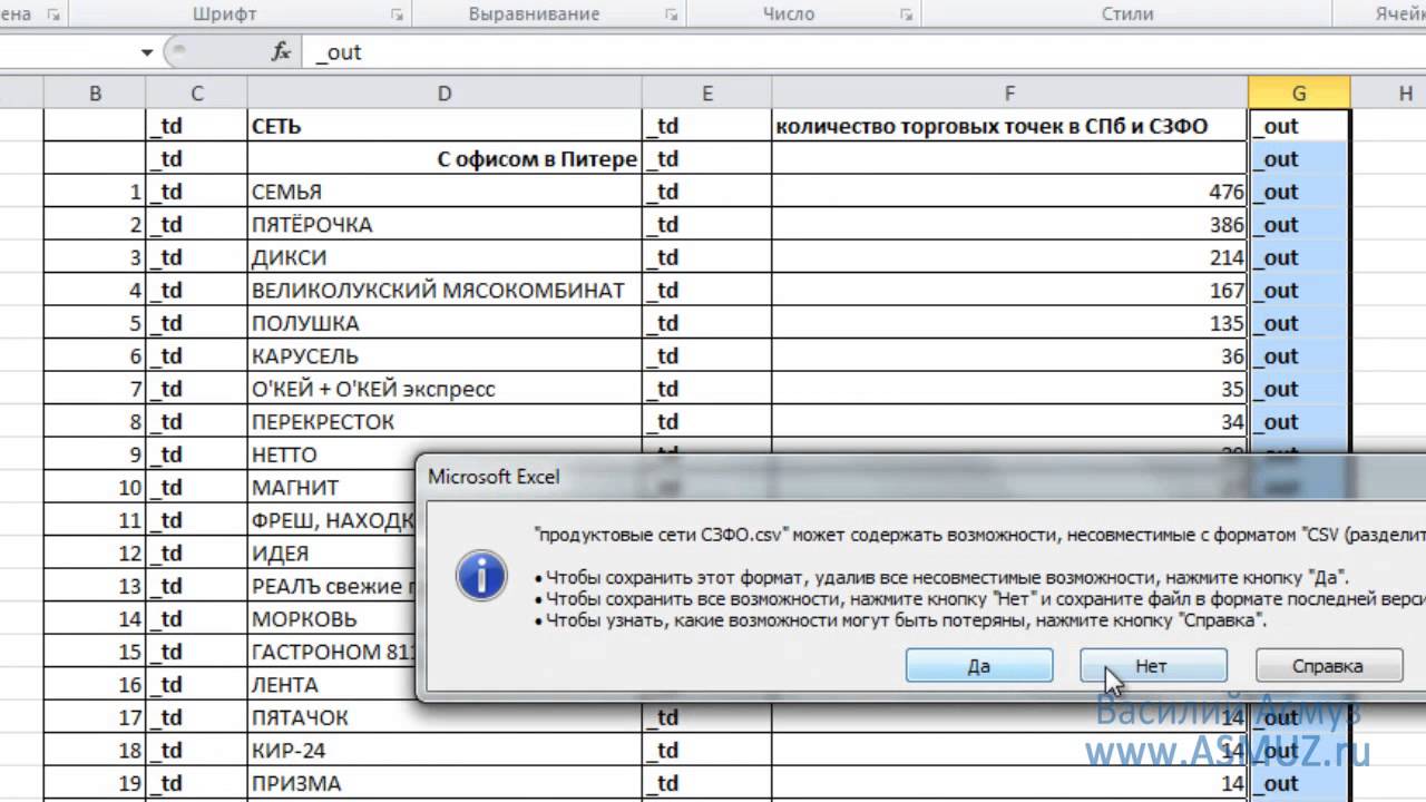 Конвертация таблиц Excel в HTML своими руками