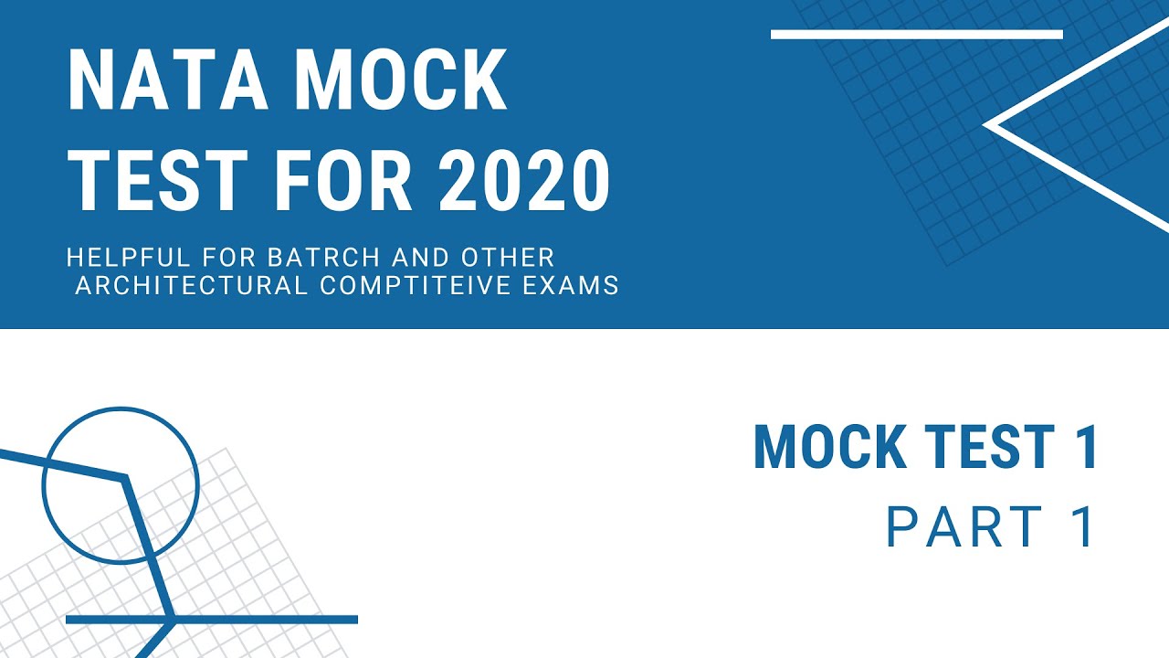 NATA 2020 Mock Test 1 Part 1 |  NATA 2020 preparation | B.ARCH/IITJEE PAPER 2