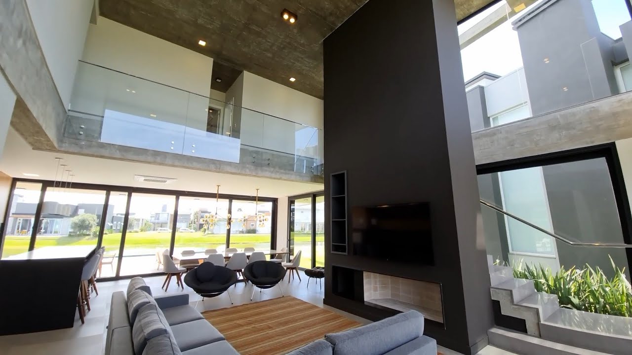 RUMAH MEWAH 12X25 METER DUA LANTAI 5 KAMAR TIDUR GAYA INDUSTRIAL MODERN
