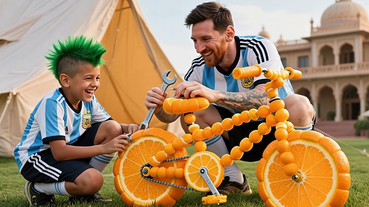 Messi’s Orange Bike for His Son… STOLEN by Neymar?! 🍊🚲😱