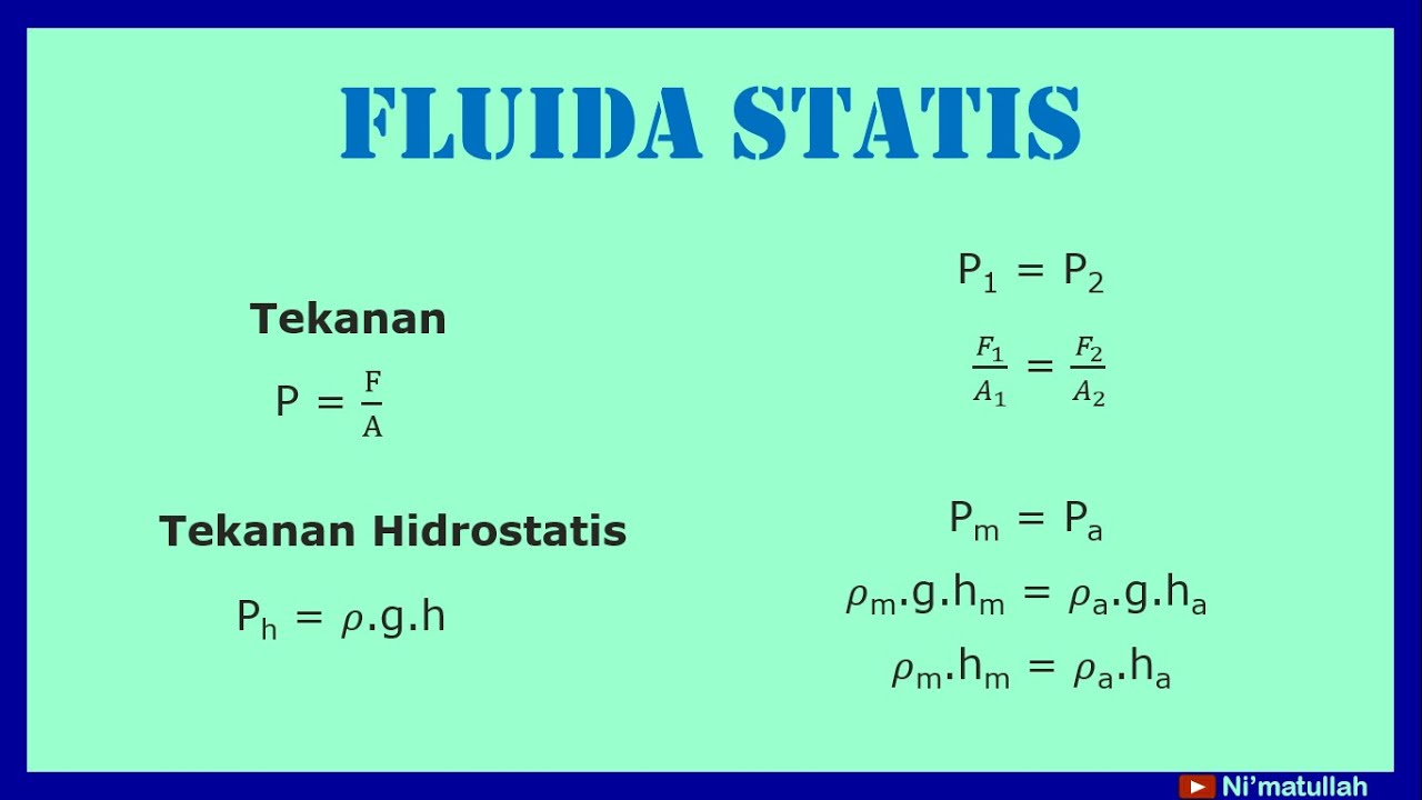Pembahasan Materi Fluida Statis (Fisika Kelas 11)