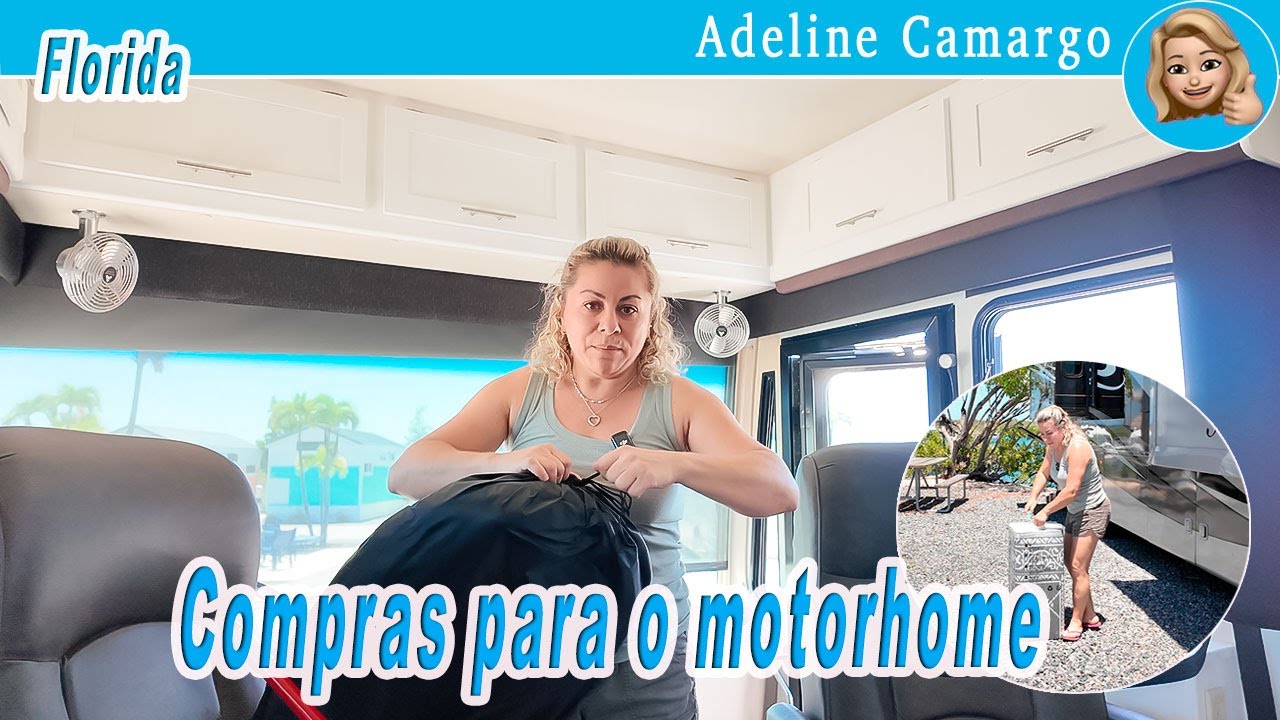 Chegamos no novo camping + Compras  para o motorhome