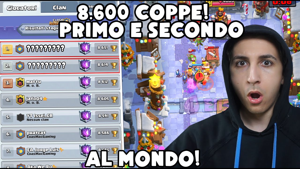 8.650 COPPE! Le PARTITE del PLAYER PIU' FORTE al MONDO in LADDER (Reazione) | Clash Royale ITA