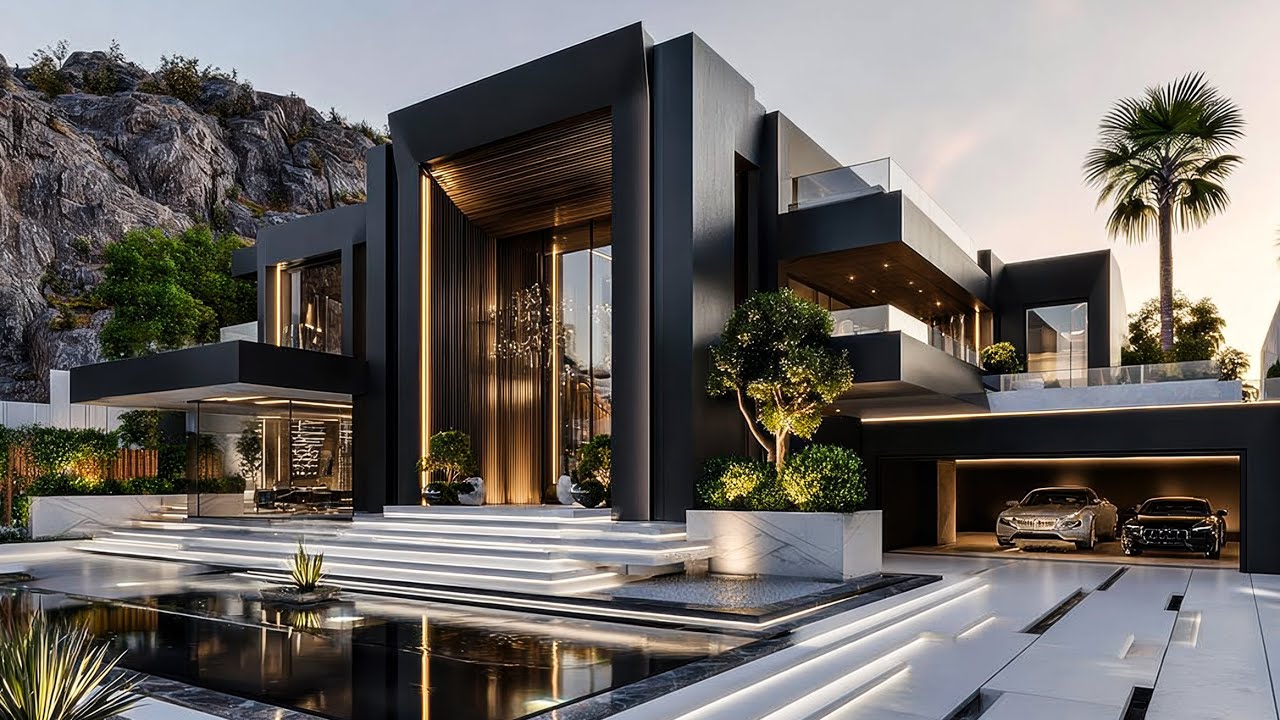 Shadow & Light Pavilion: A Modern Luxury Estate of Dark Minimalism