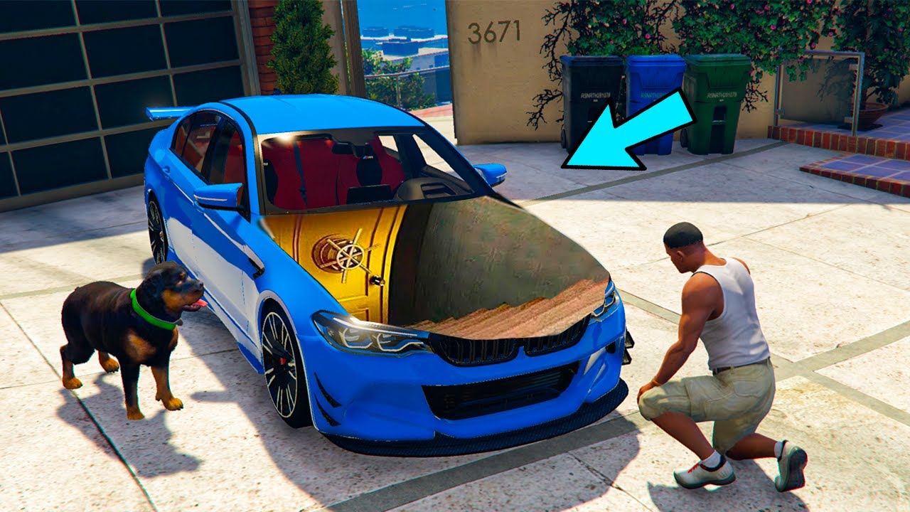 ФРАНКЛИН БМВ ІШІНДЕГІ ҚҰПИЯ БУНКЕРГЕ КІРДІ (GTA V) қазақша гта