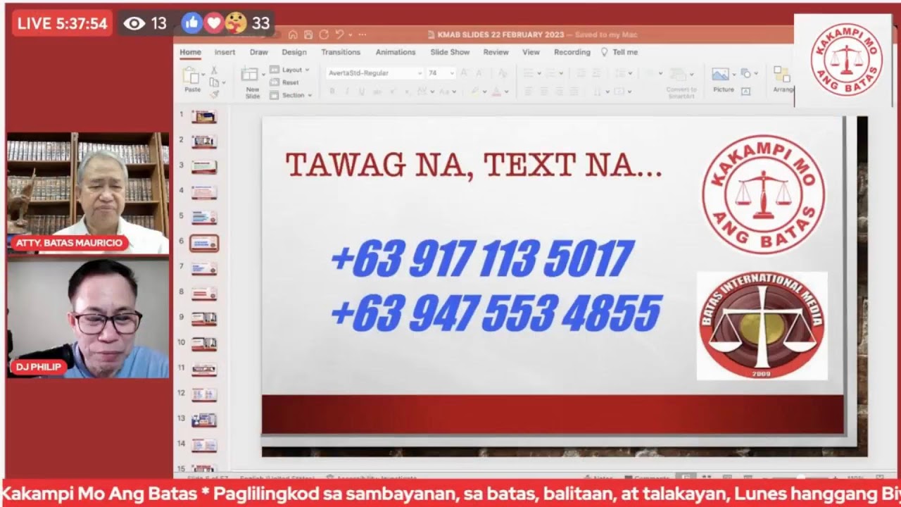 Kakampi Mo Ang Batas * No Holds Barred “Fiat Justitia, Ruat Caelum”  * 18 MARCH 2026