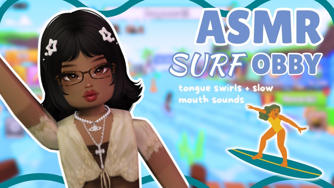 Roblox ASMR Surf Obby 🏄‍♀️ | mix of tongue swirls + light mouth sounds
