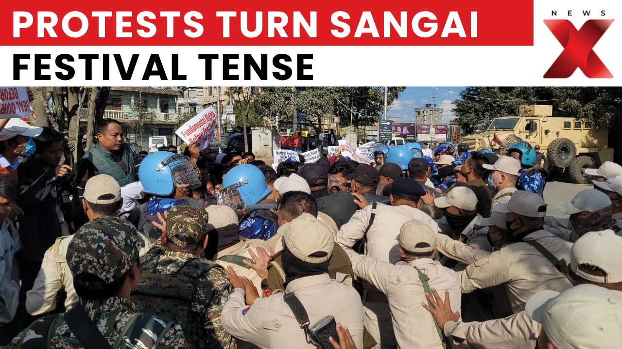 Manipur Clashes: Tension at Imphal&rsquo;s Sangai Festival as Protesters Clash with Security Forces