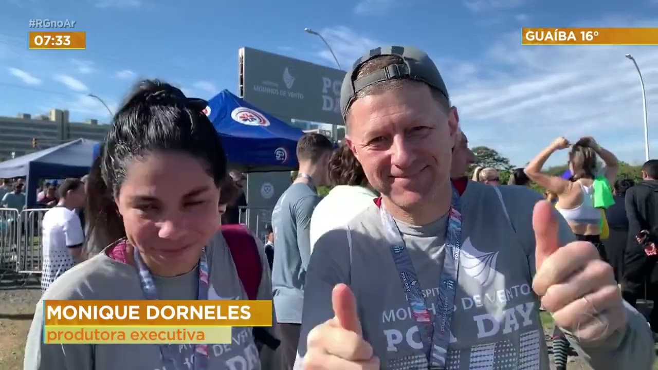 Corrida de rua: equipe da Record TV RS na competi&ccedil;&atilde;o