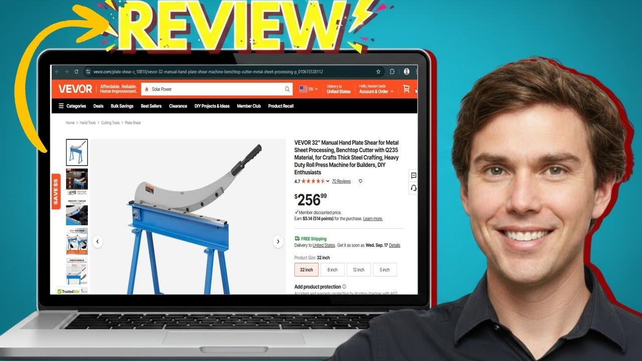 VEVOR Guillotine Shear Review - Best Budget Sheet Metal Cutter 2025