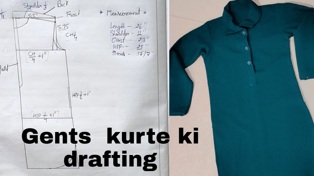 Gents kurte ki drafting with theory#forbeginners #freeonlinecourses #gentskurtacutting